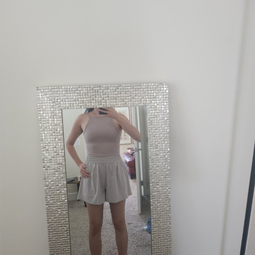 Beyond Yoga Spacedye Wide Neck Cropped Tank - Chai Small